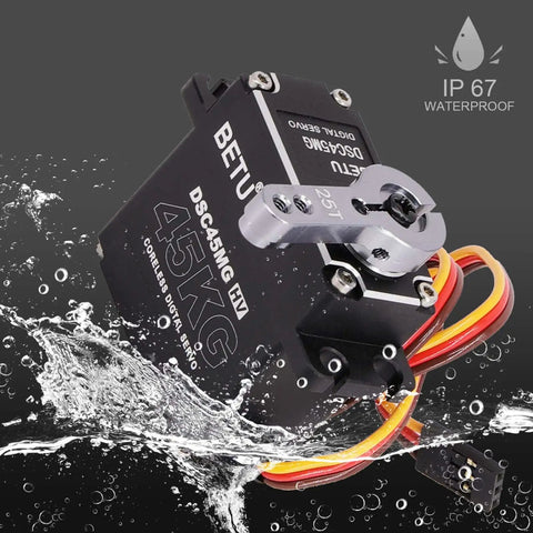 Beefy 45Kg Coreless Servo Motor HV Eight Point Four Volt High Torque RC Digital Servo With Waterproof IP67 Stainless Steel Gears