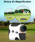 Golf Rangefinder With Slope 1200 Yard Distance, Magnetic Strap, Flag Pole Lock, Vibration Reduction, 6x Magnification