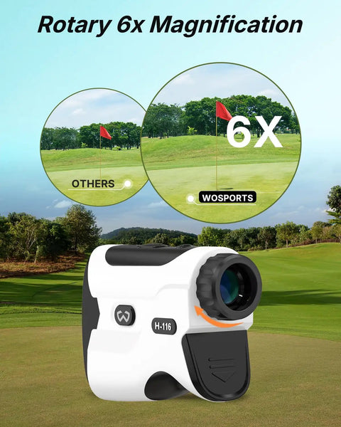 Golf Rangefinder With Slope 1200 Yard Distance, Magnetic Strap, Flag Pole Lock, Vibration Reduction, 6x Magnification