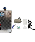 Heavy Duty 2L Jewelry Steam Cleaner And Gem Washer With 1300 Watt Blast and rustproof build, with accessories displayed.