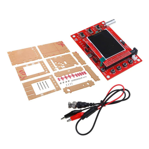 Pro Grade Digital Oscilloscope Kit With 1Msps Real Time Sampling, 12 Bit Resolution, ARM Cortex M3 Core shown unassembled with PCB and case