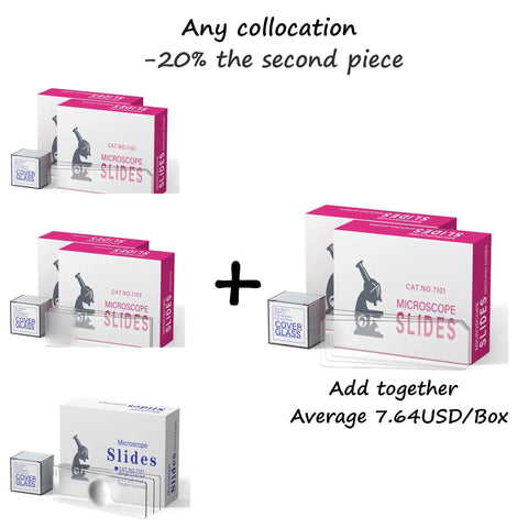 Rounded Edge Microscope Slides Kit Includes 50 Pre Cleaned Blank Slides And 100 Pro Grade 22x22mm Square Coverslips For Monocular Binocular And Trinocular Microscopes Vacuum Packed For Safe Transit And Double Protection, slides and coverslips boxes