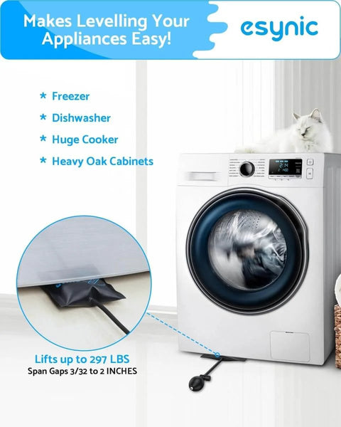 2 Pack Air Wedge Bags With 300 Pound Lift Capacity And 136 Kilogram Lift Capacity Anti Slip Inflatable Air Shim Set lifting washing machine