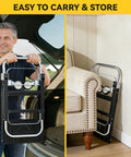 3-in-1 Aluminum Hand Truck Dolly With 600 Lb Capacity folded for easy storage in car boot and near sofa indoors