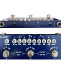 Front and top view of Portable Multi Effects Bass Pedal With IR Loading And 8 Amp Models For Electric Guitar Includes Delay Reverb Chorus Phaser And Customizable Presets For Outdoor Gigs With Built In Battery, showing control knobs and ports.