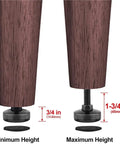 Heavy Duty Furniture Levelers 10 Piece Set Adjustable Leg Levelers for Cabinets Tables and Chairs with height measurement details