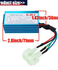 High Performance Ignition Coil CDI Box and Spark Plug Kit for GY6 50cc to 150cc 4 Stroke Engines, blue CDI box dimensions