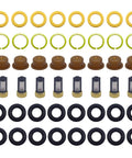 Fuel Injector Seal Kit For Ford Lincoln Mercury Vehicles 4.6L 5.0L 5.4L 5.8L DIY Friendly Rebuild Kit With Seals Pintle Caps And Filters