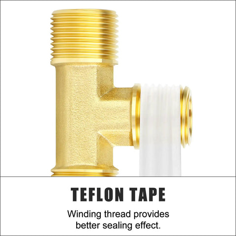 Close-up of brass compression tee fitting with winding thread, durable for high pressure applications, 3/8 inch OD.