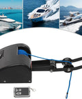 Rock Solid 45 Lbs Electric Boat Anchor Winch With Remote Control Saltwater Marine Windlass Kit with 98 ft rope, heavy duty construction.