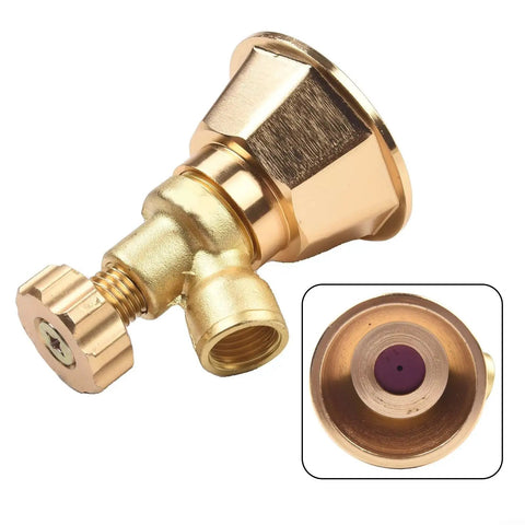 Built Tough Aluminum Sprinkler Head With Adjustable Spray Modes For Farm Irrigation And Garden Watering, Gold Finish, Top View