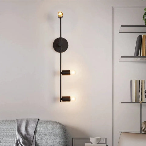 Dope Matte Black 3 Light Wall Sconce For Living Room Bedroom Hallway Porch Modern Vintage Farmhouse Style With E26 Base And Diffused Soft Glow