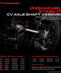 Front CV Axle Shaft Assembly Pair For Subaru Impreza 2008 2015 Legacy 2005 2009 Outback 2005 2009 installed view