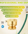 Beefy Anti Siphon Valve Three Quarter Inch Hose Bib Backflow Preventer Set With Solid Brass Vacuum Breaker, garden spigot shown