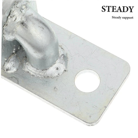 Close-up of Four Pack Heavy Duty Wall Mount Gate Hinges With 12.7mm Bore And Premium Mounting Screws Weather Resistant Steel Barn Door Hardware.