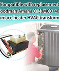 120V To 24V HVAC Transformer For Goodman Amana Furnaces 40VA Class 2 Control Primary 120V Secondary 24V Foot Mount