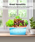 Self Watering Planters 6 Pack 10.5 Inch Rectangular Window Herb Planter Box With 10 Plant Labels Indoor Outdoor No Fuss Plant Container