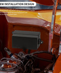 Pre Wired 12 Volt Fuse Relay Box With 4 Relays And 12 Fuses Sealed Waterproof Case Installed in a Vehicle Engine Bay