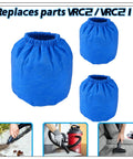 Cloth Filter Bag For Vacmaster 1.5 To 3.2 Gallon Wet Dry Vacuums And Armor All Models, Blue, Set of Three, VRC2 Replacement
