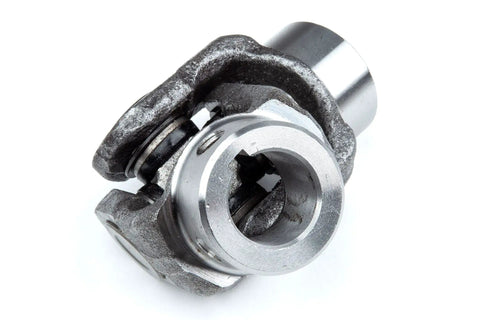 Heavy Duty Cardan Joint Assembly UJ0808 With 1 Inch Inner Diameter And 1 Inch Output, 5 Inch Length, 800 Pound In Torque At 1000 RPM, Quarter Inch Keyway, 90 Deflection, Standard Rod End, Cardan Style Joint, steel joint close-up