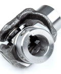Heavy Duty Universal Joint Assembly, 7/8 inch ID, drop forged metal, designed for 90 degree deflection, suitable for autos.