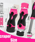 Pink Razor Scraper Kit With 3 Scrapers And 45 Replacement Blades Including 15 Metal And 30 Plastic Blades for cleaning