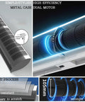 Heavy Duty Commercial Air Curtain Kicks The Chill Out Dead Nuts Quiet Remote Door Blower showcases a sleek metal design with dual motors.
