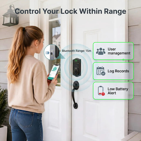 Slick Fingerprint Door Lock For Front Door Keyless Entry Deadbolt With App Control Keypad Auto Lock Digital Code Smart Lock Lightning Fast Unlock Smooth Moves No Stress Home Security