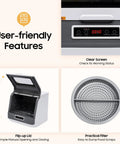 User-friendly features of Sleek Stainless Steel Portable Countertop Dishwasher with 8L Built-In Water Tank and Tough Rust-Resistant Build.