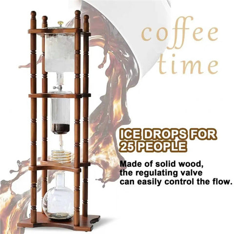 Big Batch Cold Brew Coffee Maker With Adjustable Stainless Steel Dripper And Roomy Borosilicate Glass Carafe for making coffee for 25 people.