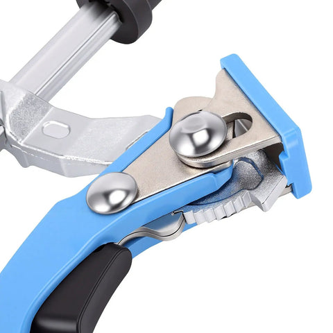 Close-up of 5/8 Inch Bench Dog Clamp 2 Pack Quick Ratchet Workbench Clamps with non-slip pad for woodworking, alloy steel build