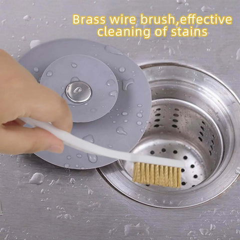 Brass wire brush cleaning sink drain, Pro Grade Three Pack Brass Wire Brush Set For 3D Printer Nozzle Cleaning