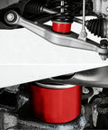 Premium Polyurethane Body Mount Bushing Kit for 1980-1998 Ford F150 F250 F350 2WD 4WD, red bushing detail