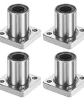 LMK10UU Linear Ball Bearings 10mm Bore 19mm Outer Diameter 29mm Long 5mm Hole 4 Pack Sealed Double Sided Rubber Flange Rod Liners