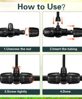 Steps for using 20 Piece Half Inch Drip Irrigation Fittings Kit For DIY Watering System With Elbows Switch Valves Couplings
