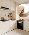 Kitchen view with Four Pack Tip Out Tray Hinges For Flip Up Cabinets, 45 Degree Soft Close Concealed Cabinet Hinges For Kitchen Sink And Bathroom shown in detail