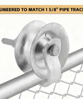 5 Inch Sliding Gate Rollers Heavy Duty Galvanized Steel Track Roller For 1 5 8 Inch Pipe Track Easy Install Pack Of 1