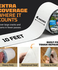 Waterproof Sealant Tape That Stops Leaks Fast And Stays Sealed For 15 Plus Years 4 Inch By 10 Foot roll for RVs and gutters