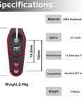 Specifications of Beefy 25T Aluminum Servo Horn For RC Cars And Boats, Heavy Duty 6061 Alloy, with 25-tooth spline and dual holes
