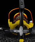 High Speed Fishing Reel With Gear Ratio Five Point Two To One Yellow Metal Casting Reel For Freshwater And Saltwater