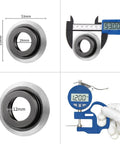 Heavy-Duty Replacement Wire Stripper Blades 4 Pack High-Strength Alloy dimensions of 53mm and 12mm, showing precise measurements.