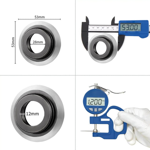 Heavy-Duty Replacement Wire Stripper Blades 4 Pack High-Strength Alloy dimensions of 53mm and 12mm, showing precise measurements.
