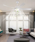 Ceiling Fan with Light Remote 6 Speeds Reversible Motor for Bedroom Living in a modern living room setting.