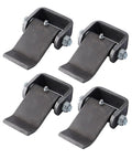 Beefy Weld On Trailer Hinges Set Of Four Heavy Duty Steel Gate And Dump Door Hinge Straps Built To Weld Direct To Frame For A Permanent Ultra Strong Connection Leaf Length Five And Three Eighths Inches Overall Width Four Inches, 4-pack steel weld-on hinges