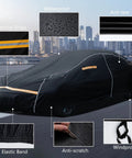All Weather Six Layer Car Cover For Sedans 185 Inch Exterior Shield With Zipper And UV Protection features