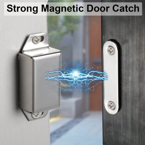 Heavy Duty Magnetic Door Catch Set 24 Pack That Grips Up To 25 Lbs Stainless Steel Cabinet Magnets Latch Hardware in use