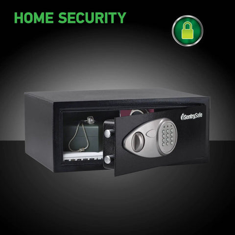 Digital Keypad Safe For Money And Jewelry With Bolt Down Kit, Steel Safe With Interior Lining, 0.78 Cu Ft open view