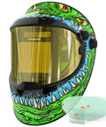 Pro Grade Auto Darkening Welding Helmet With 180 Degree Side View True Color Solar Powered Hood Blue Light Blocking Lens