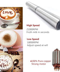 Rechargeable Milk And Coffee Frother Handheld Foam Maker for Lattes Cappuccinos Frappes and Hot Chocolate, barista-grade foam