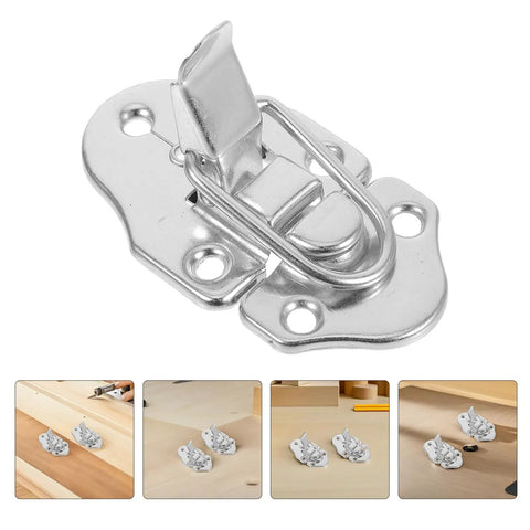Heavy Duty 10 Pack Silver Metal Luggage Buckle Iron Clasp Draw Toggle Latch With Spring Lock for box hasp closure